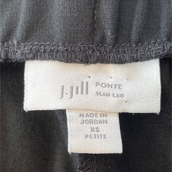 J.Jill Womens XS Petite Ponte Slim Leg Pants Black 8a - Picture 3 of 8